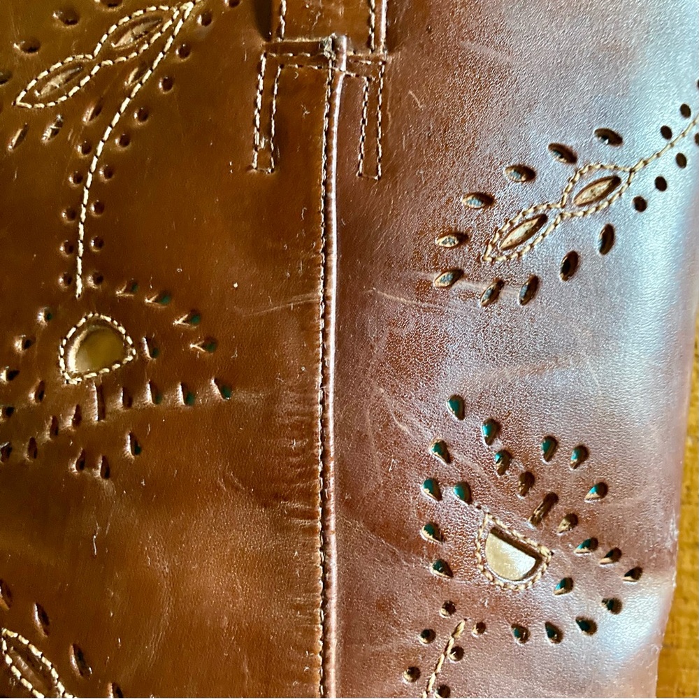 Matisse Albuquerque Prairie Leather Cowboy Boots Western Brazil Brown Size 7.5 - Picture 4 of 14